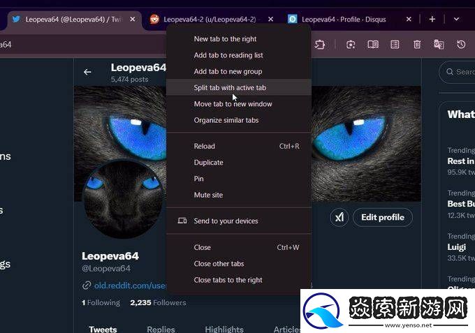 Chrome將推拆分標簽頁功能